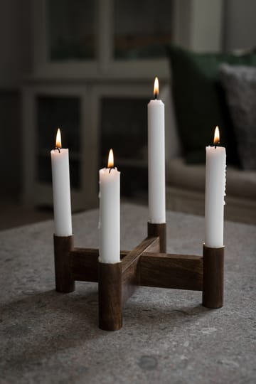 Ernst adventsljusstake Ø22x8 cm - Mörkbrun - ERNST