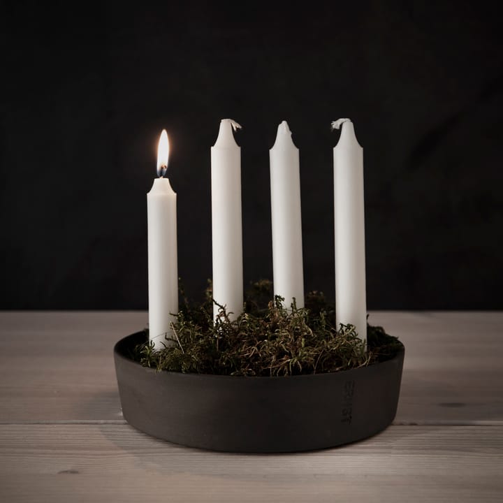 ERNST adventsljusstake stengods, mörkgrå ERNST