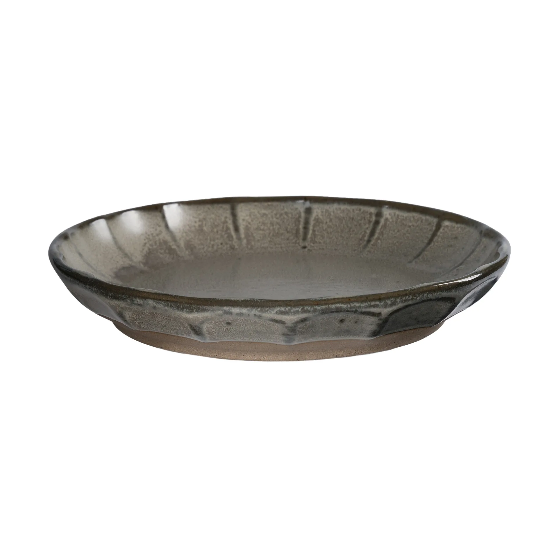 Ernst assiett stengods, Grå-natur, Ø17x3 cm ERNST