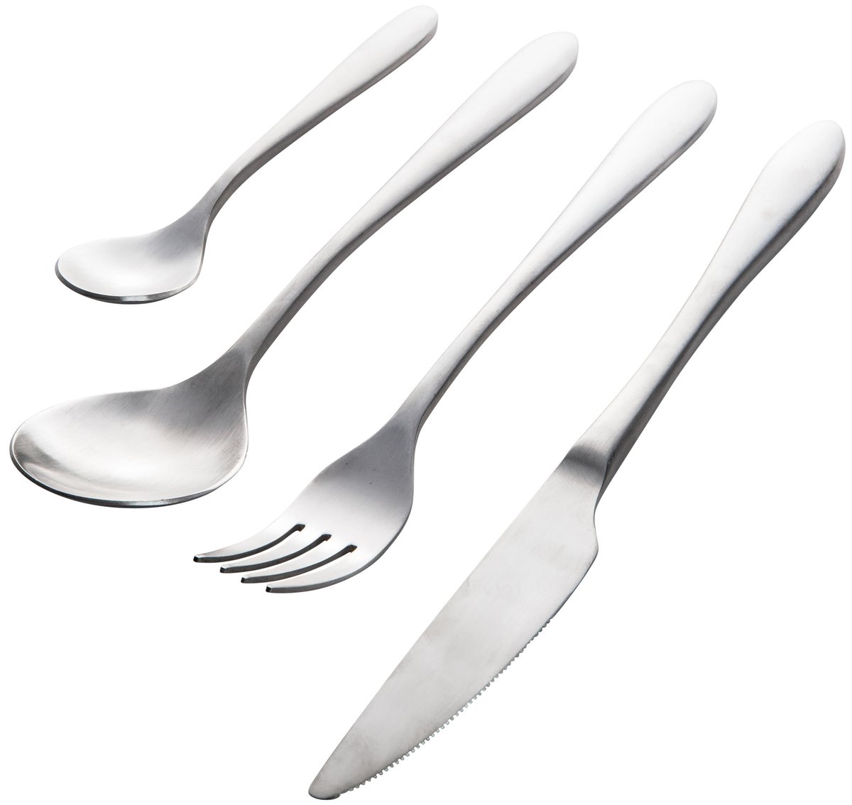Ernst bestickset matt finish 16 delar | Skandinavisk Design | Bestickset | Silverfärgad