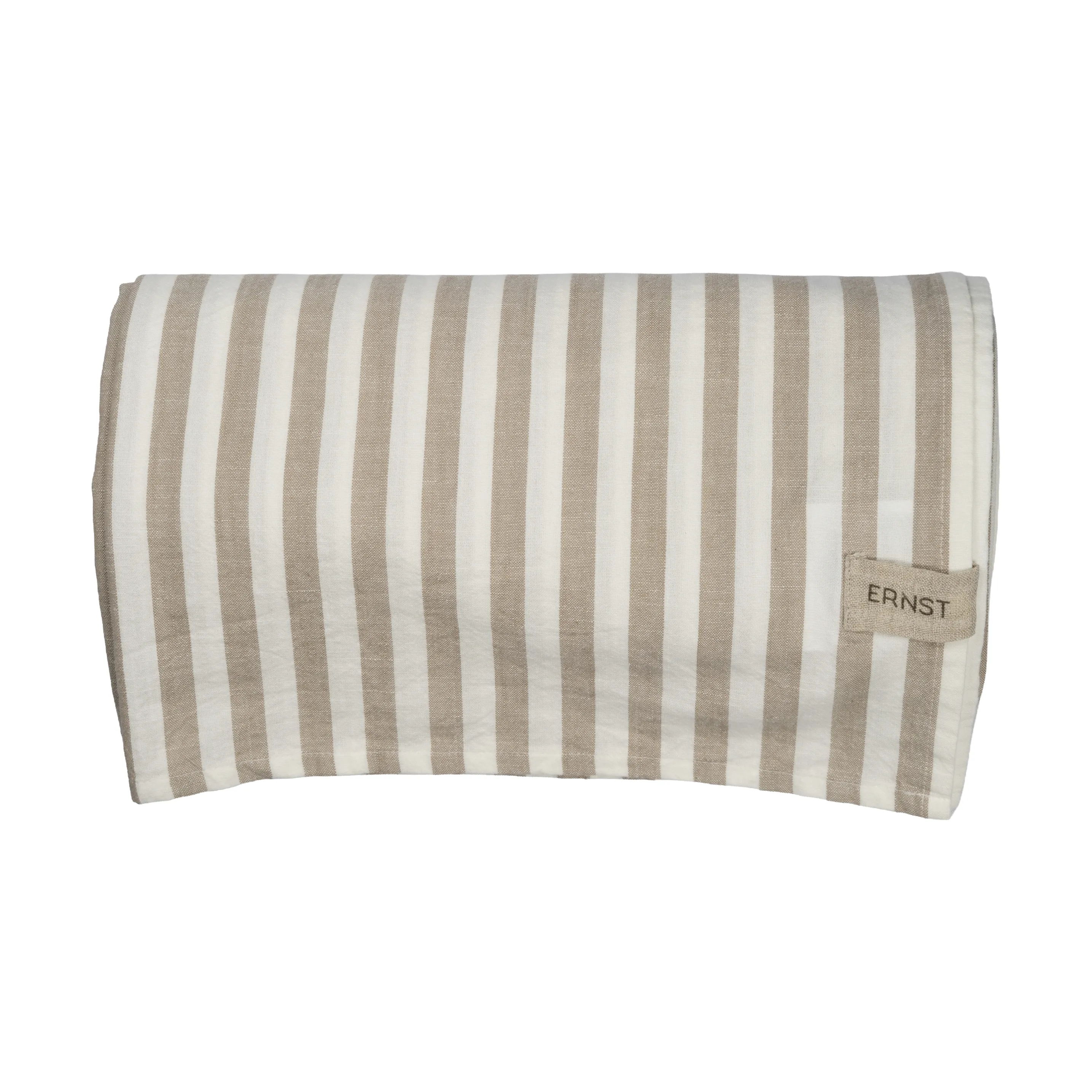 Ernst bordsduk randig 145x300 cm, Beige