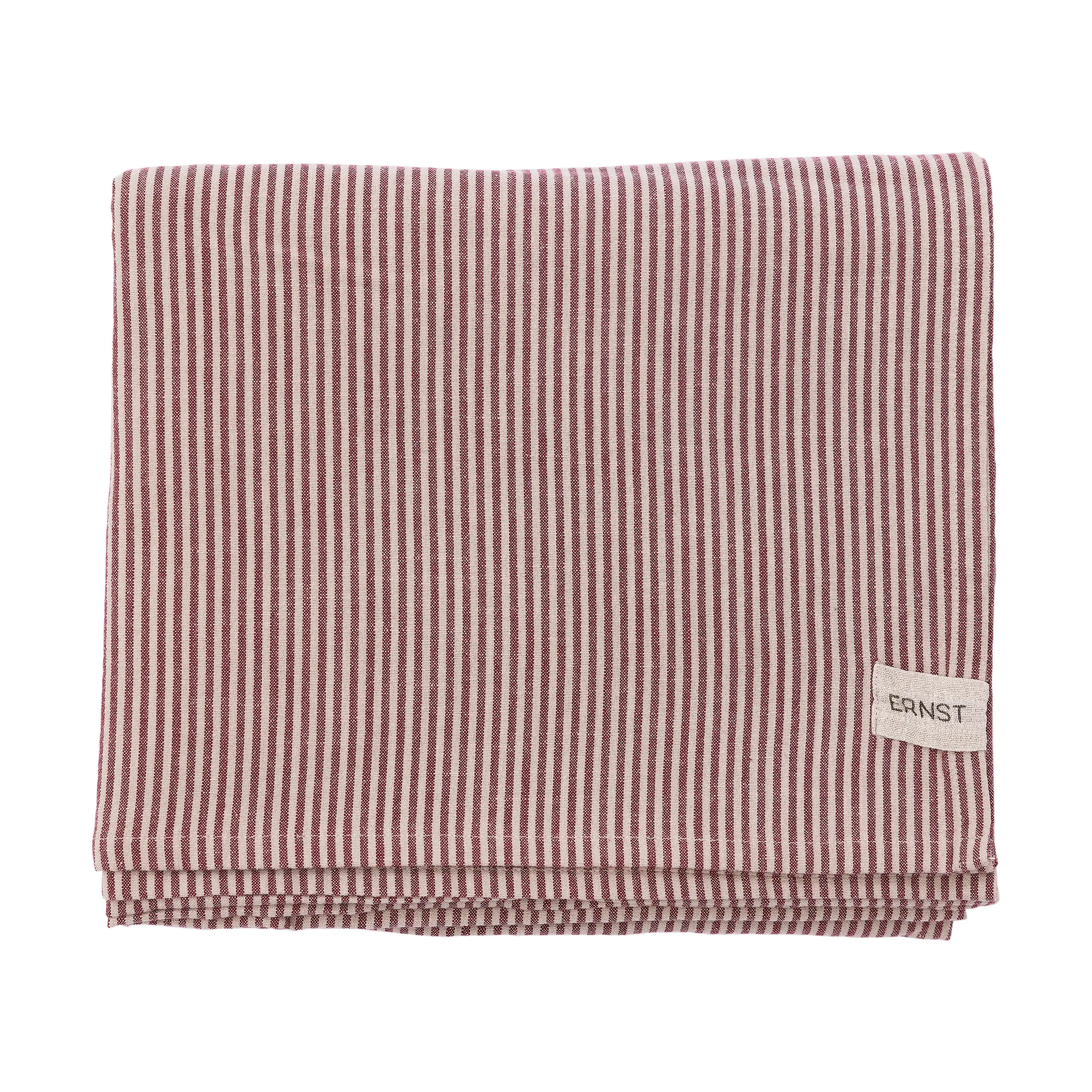 Ernst bordsduk smala ränder 145x300 cm, Röd-beige ERNST