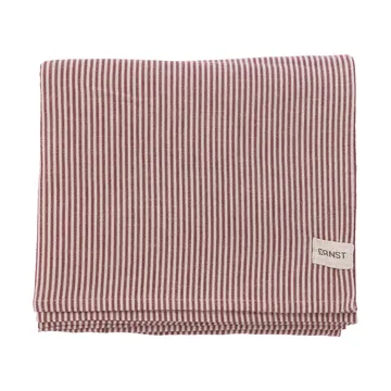 Ernst bordsduk smala ränder 145x300 cm - Röd-beige - ERNST