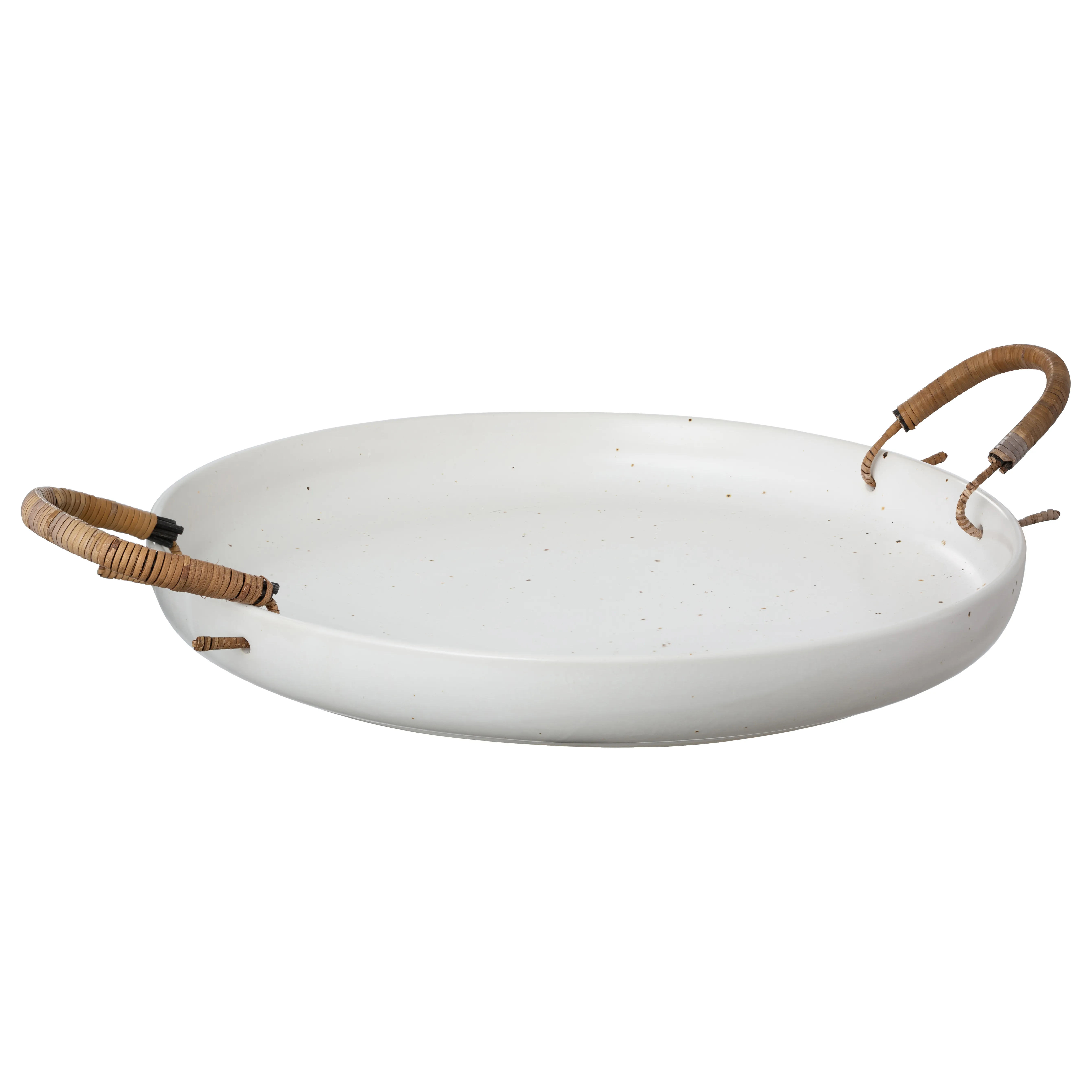 Ernst bricka med handtag vit, Ø35 cm