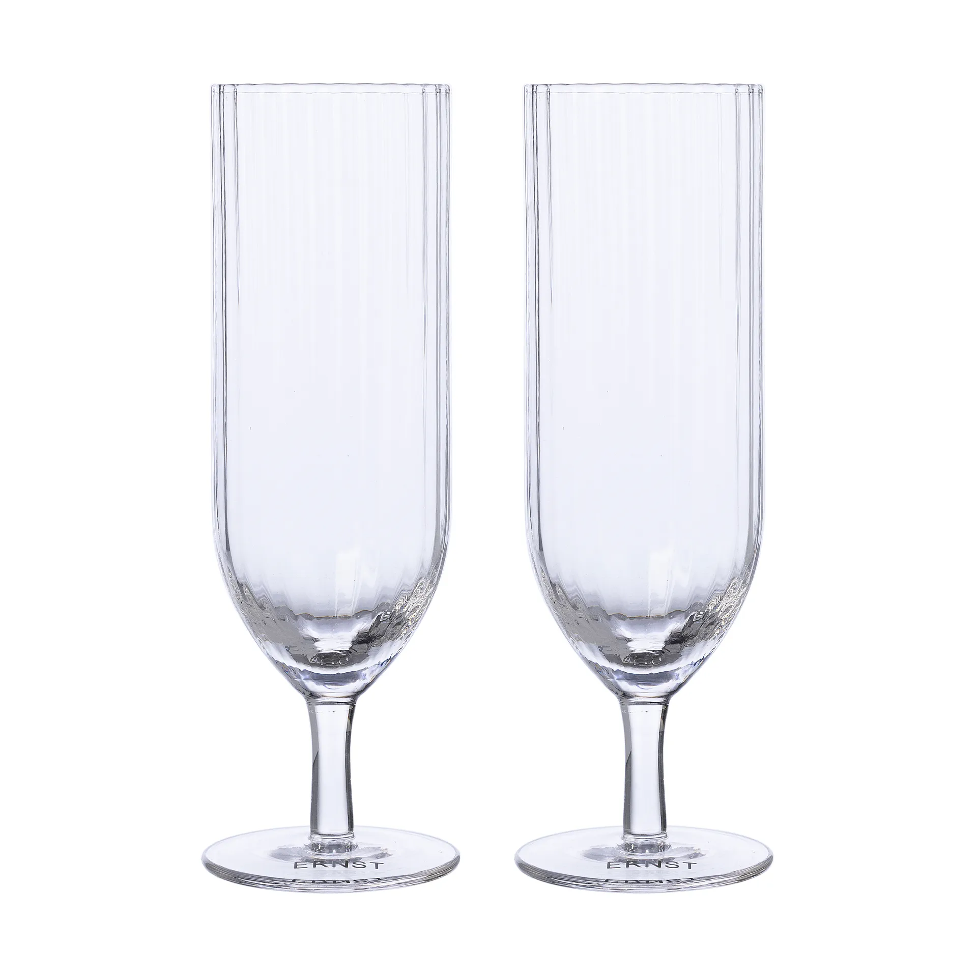 Ernst champagneglas räfflad 2-pack, Klar ERNST