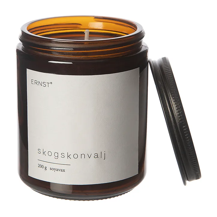 ERNST Ernst doftljus i glas med lock Ø7,2 cm Skogskonvalj