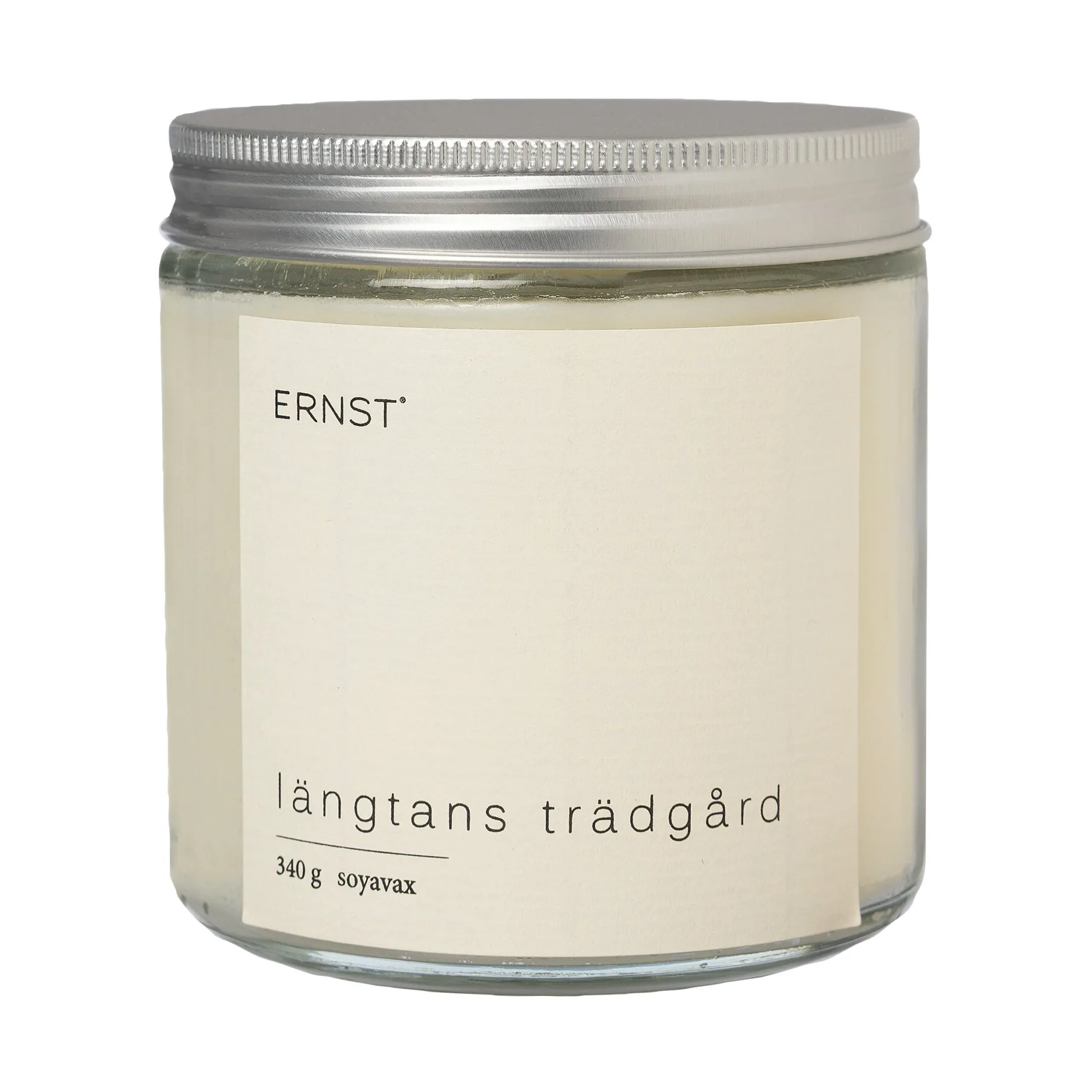 Ernst doftljus i glas med lock Ø9 cm, Längtans trädgård ERNST