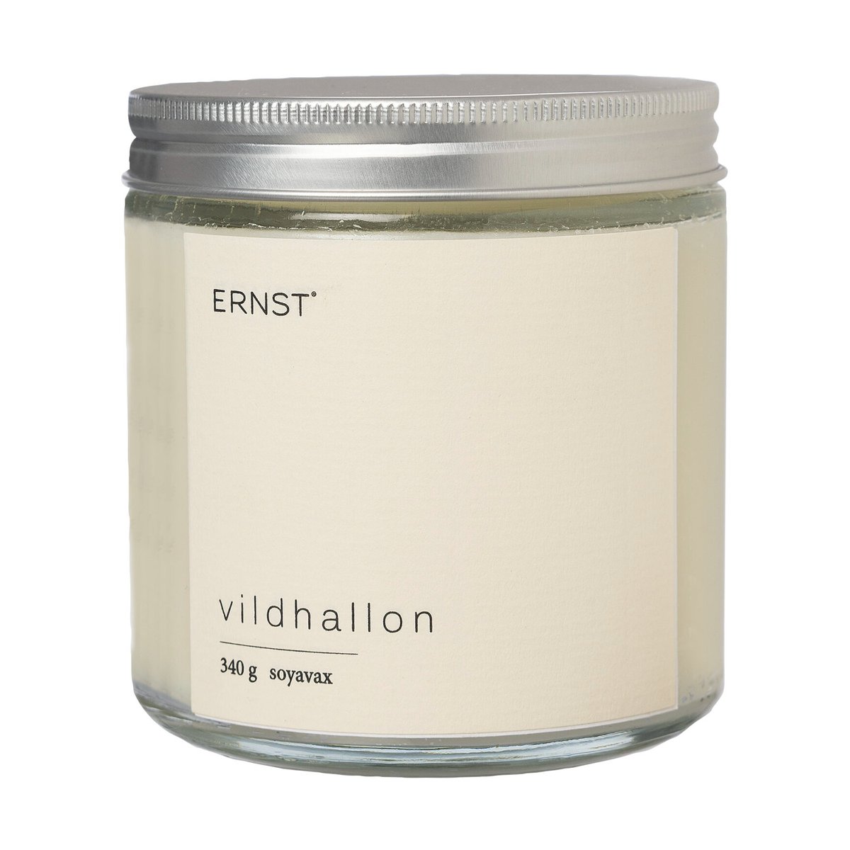 Ernst doftljus i glas med lock Ø9 cm Vildhallon | Skandinavisk Design | Doftljus & Doftpinnar | Vit
