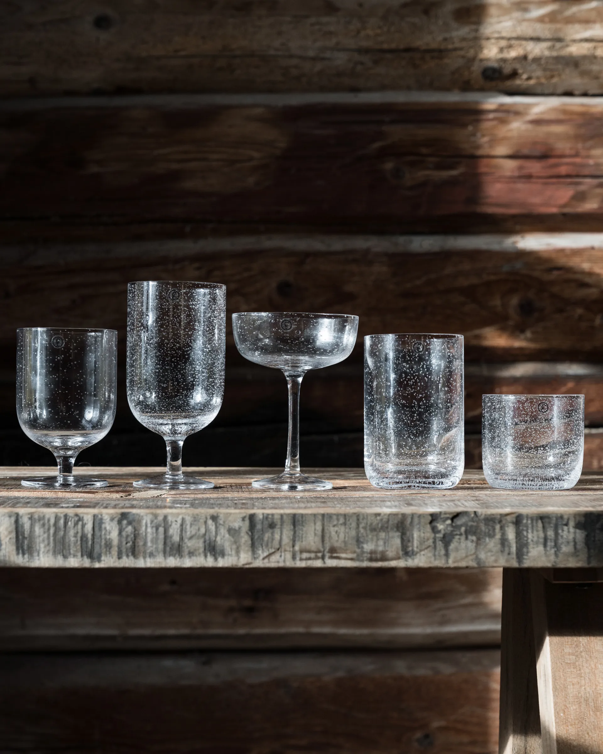 Ernst dricksglas på fot bubbligt glas 30 cl 2-pack, Klar ERNST