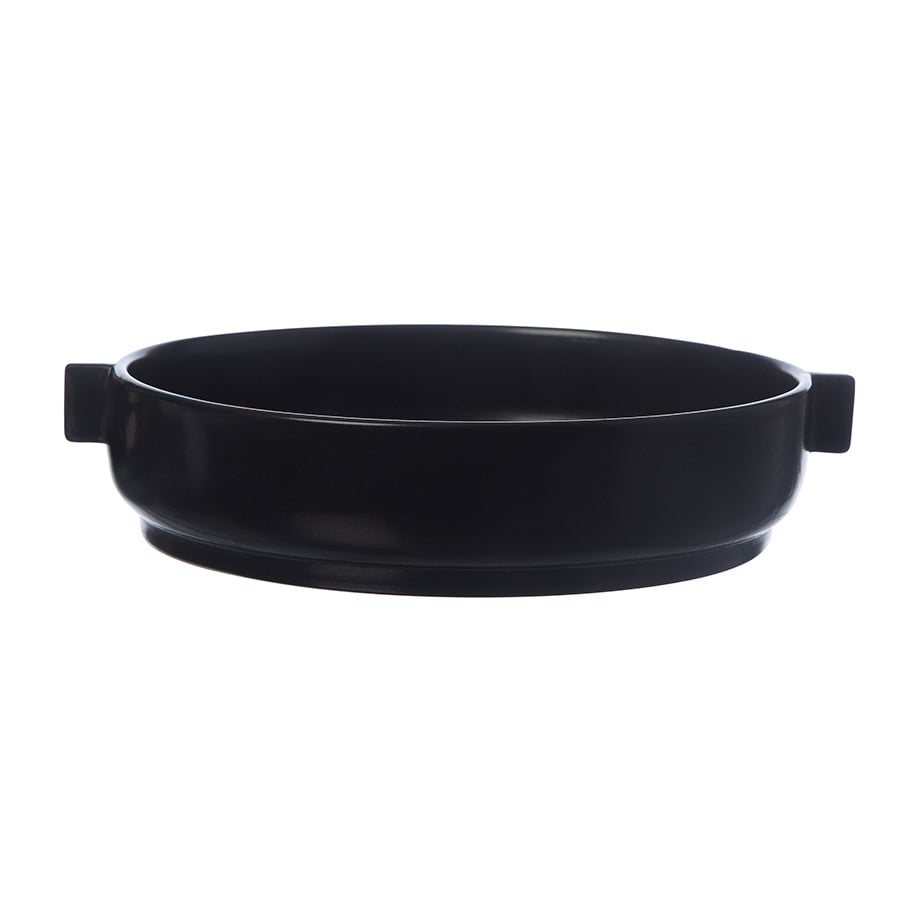 Ernst fat med öra Ø25 cm Svart | Skandinavisk Design | Serveringsfat & Uppläggningsfat | Svart