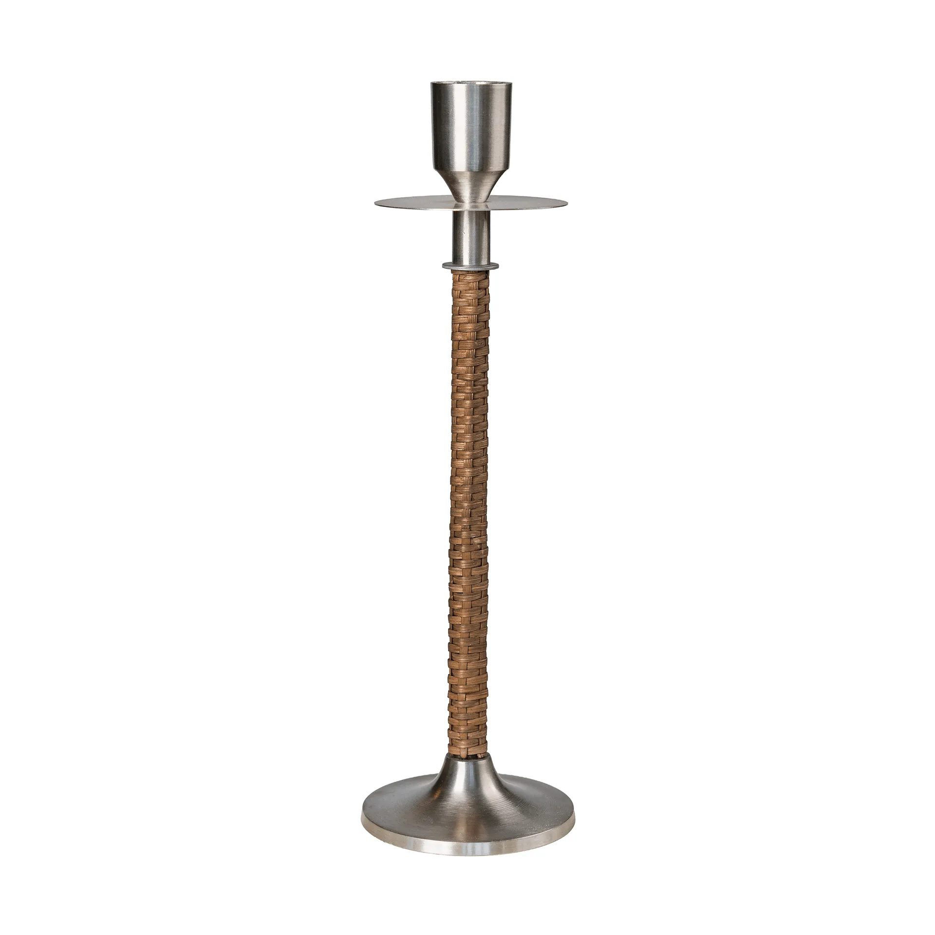 Ernst flätad ljusstake, Borstad stål, Ø8x25 cm ERNST