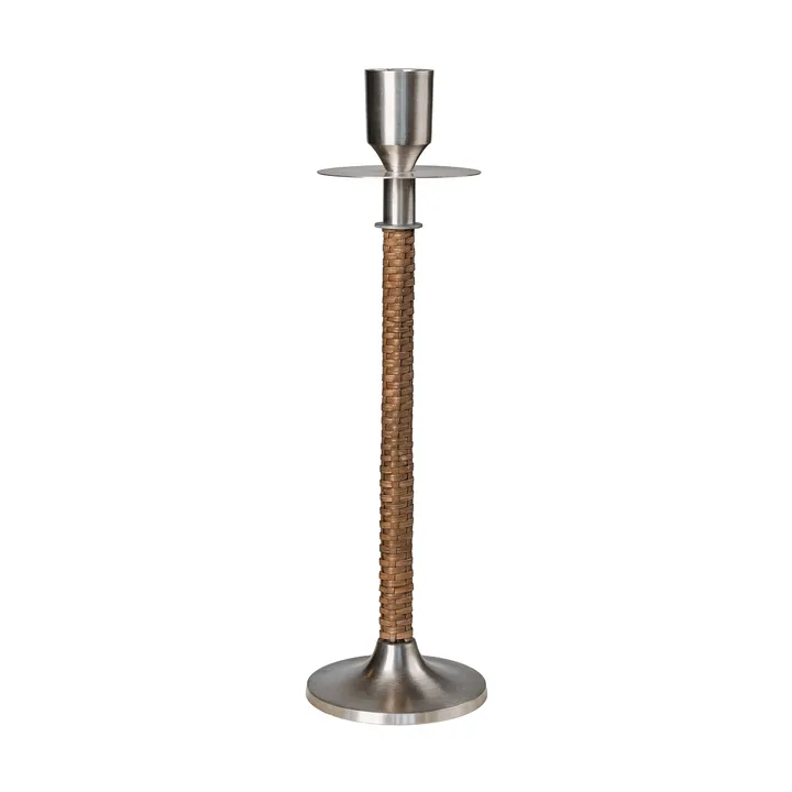 Ernst flätad ljusstake - Borstad stål, Ø8x25 cm - ERNST