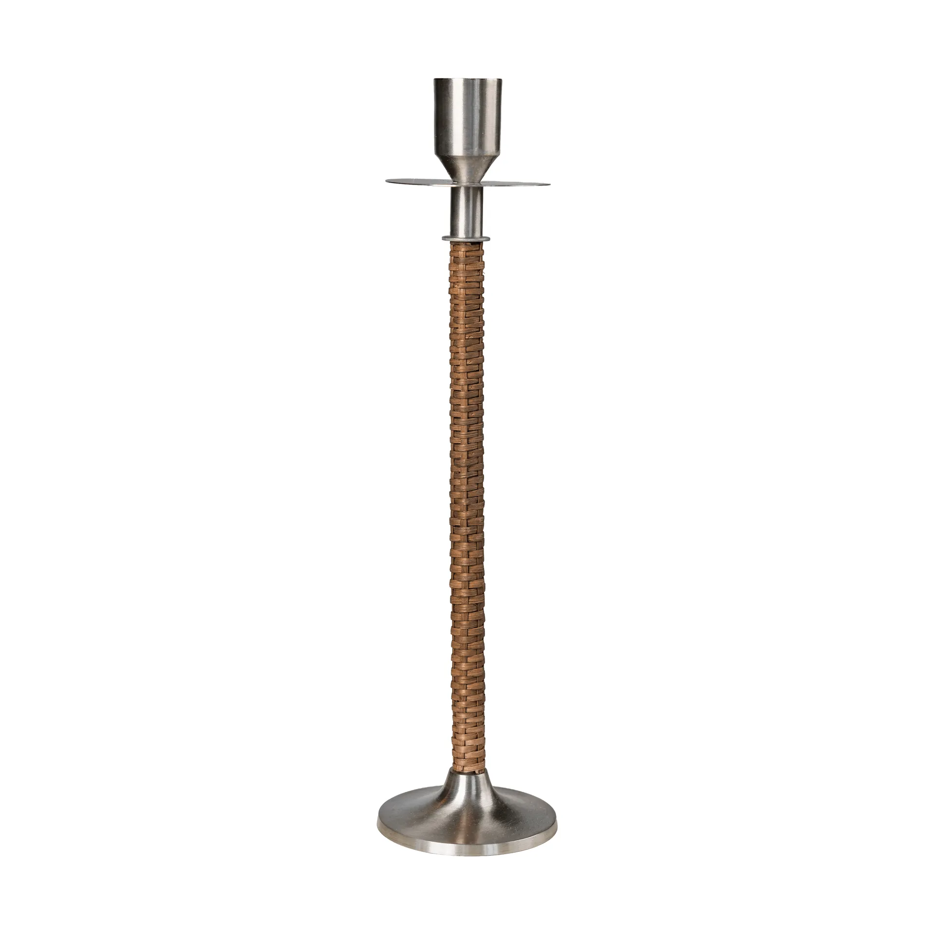 Ernst flätad ljusstake, Borstad stål, Ø8x30 cm ERNST
