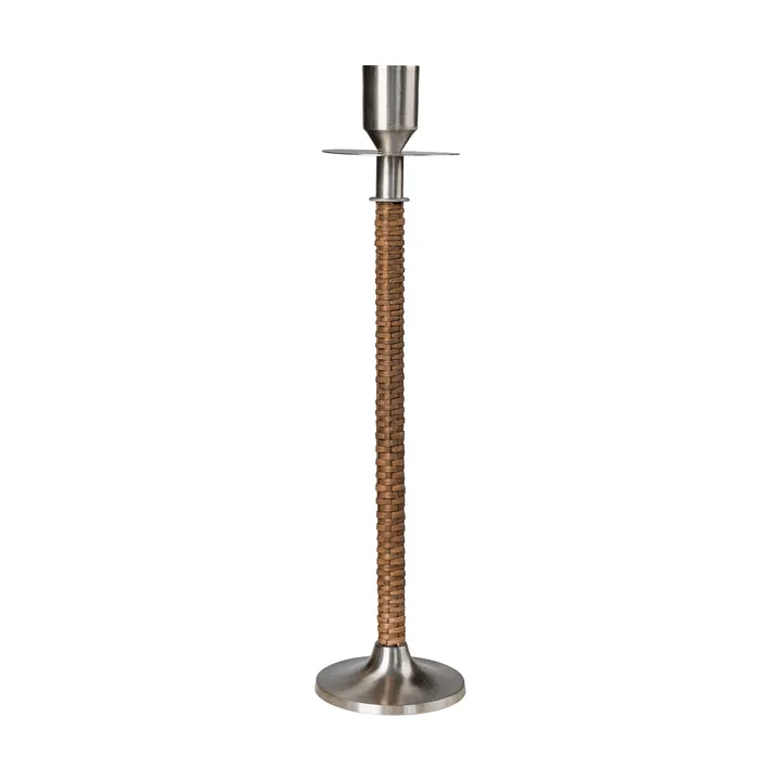 Ernst flätad ljusstake - Borstad stål, Ø8x30 cm - ERNST