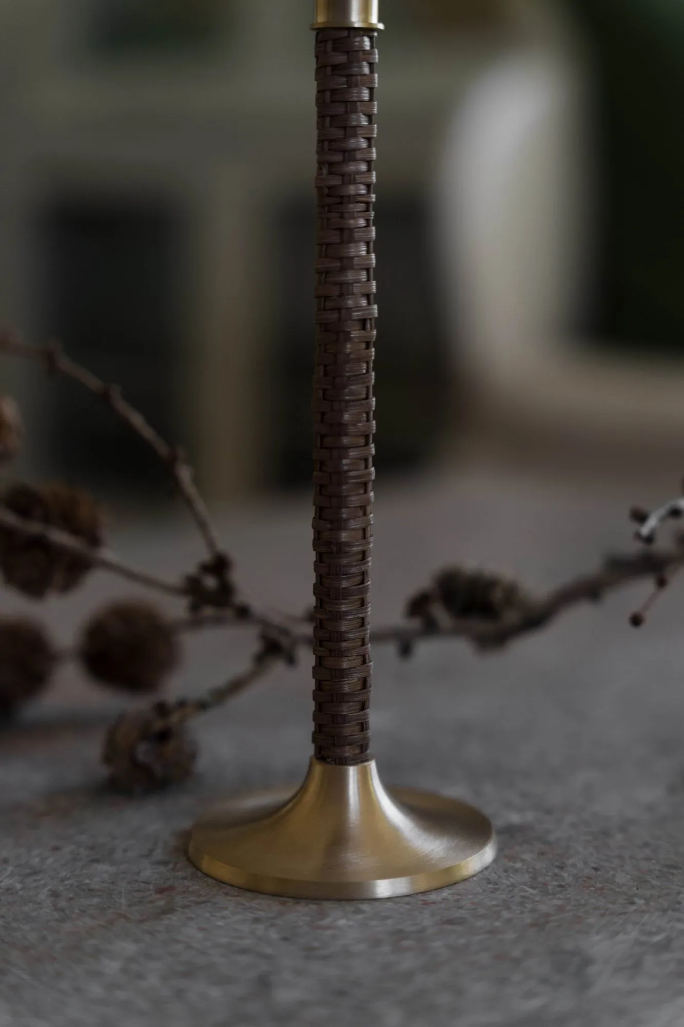Ernst flätad ljusstake, Mässing, Ø8x25 cm ERNST