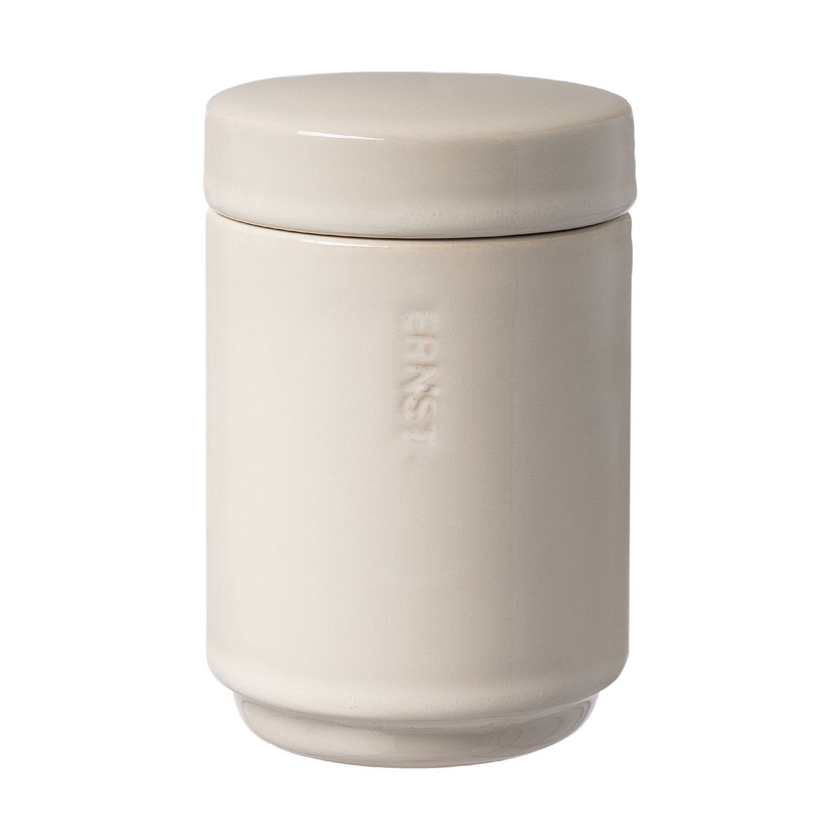 Ernst förvaringsburk med lock 12 cm Naturvit | Skandinavisk Design | Boxar & Askar | Beige