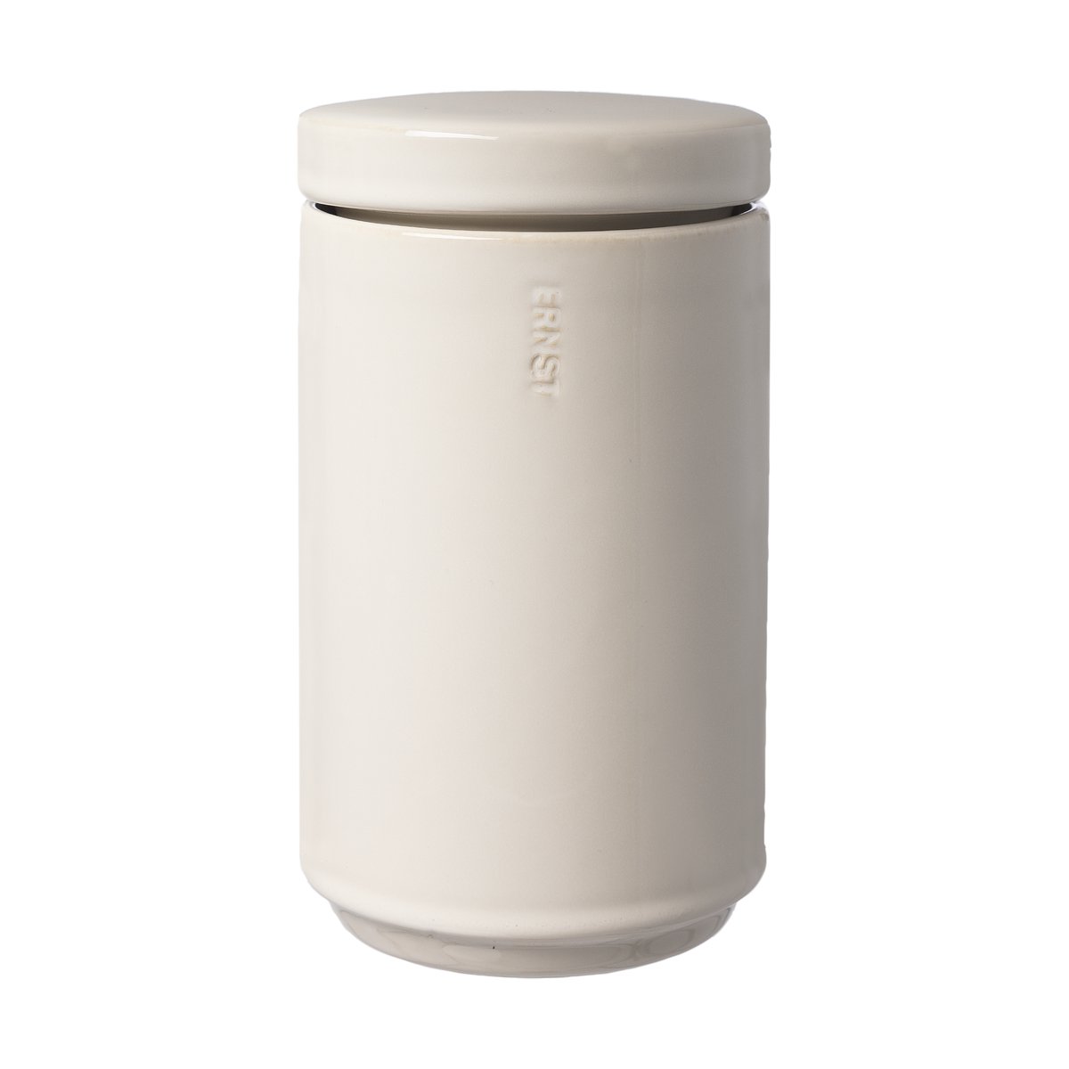 Ernst förvaringsburk med lock 19 cm Naturvit | Skandinavisk Design | Boxar & Askar | Beige