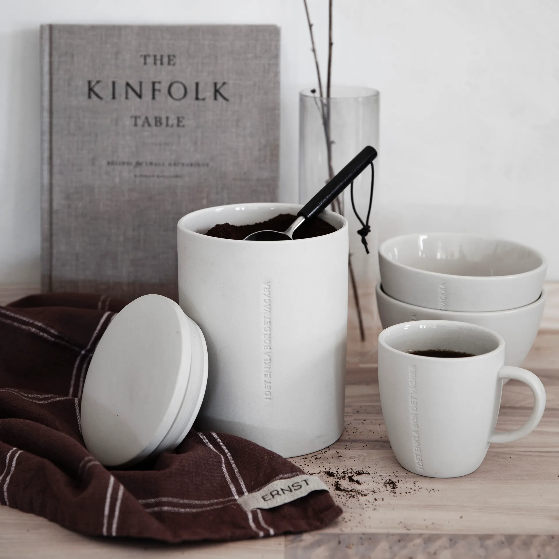 Ernst förvaringsburk stengods, Naturvit ERNST