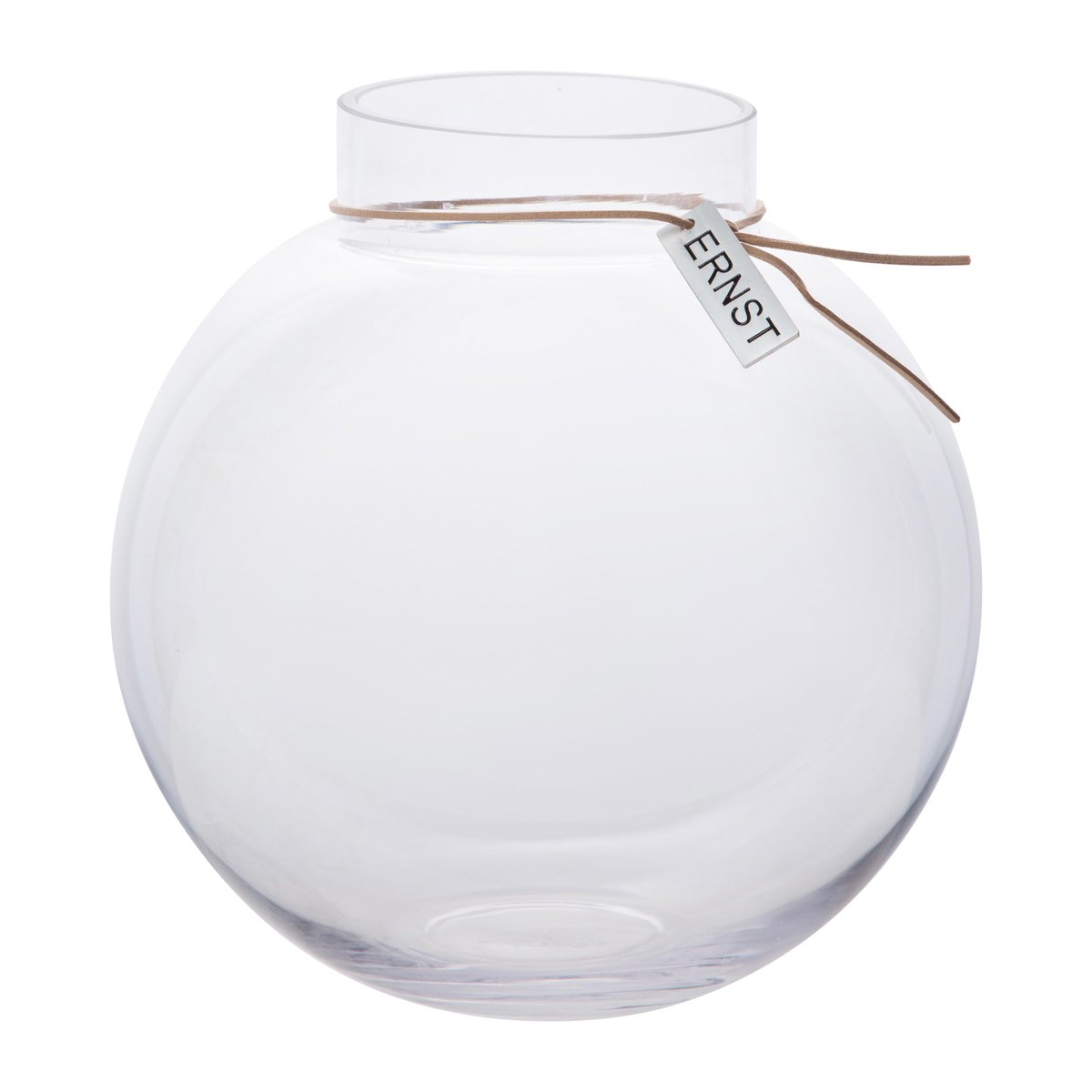 Ernst glasvas H22 cm Ø 21 cm klar | Skandinavisk Design | Vaser | Transparent
