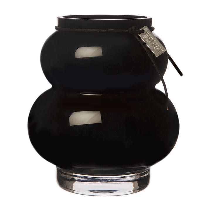 Ernst glasvas kurvig 14 cm - Svart - ERNST