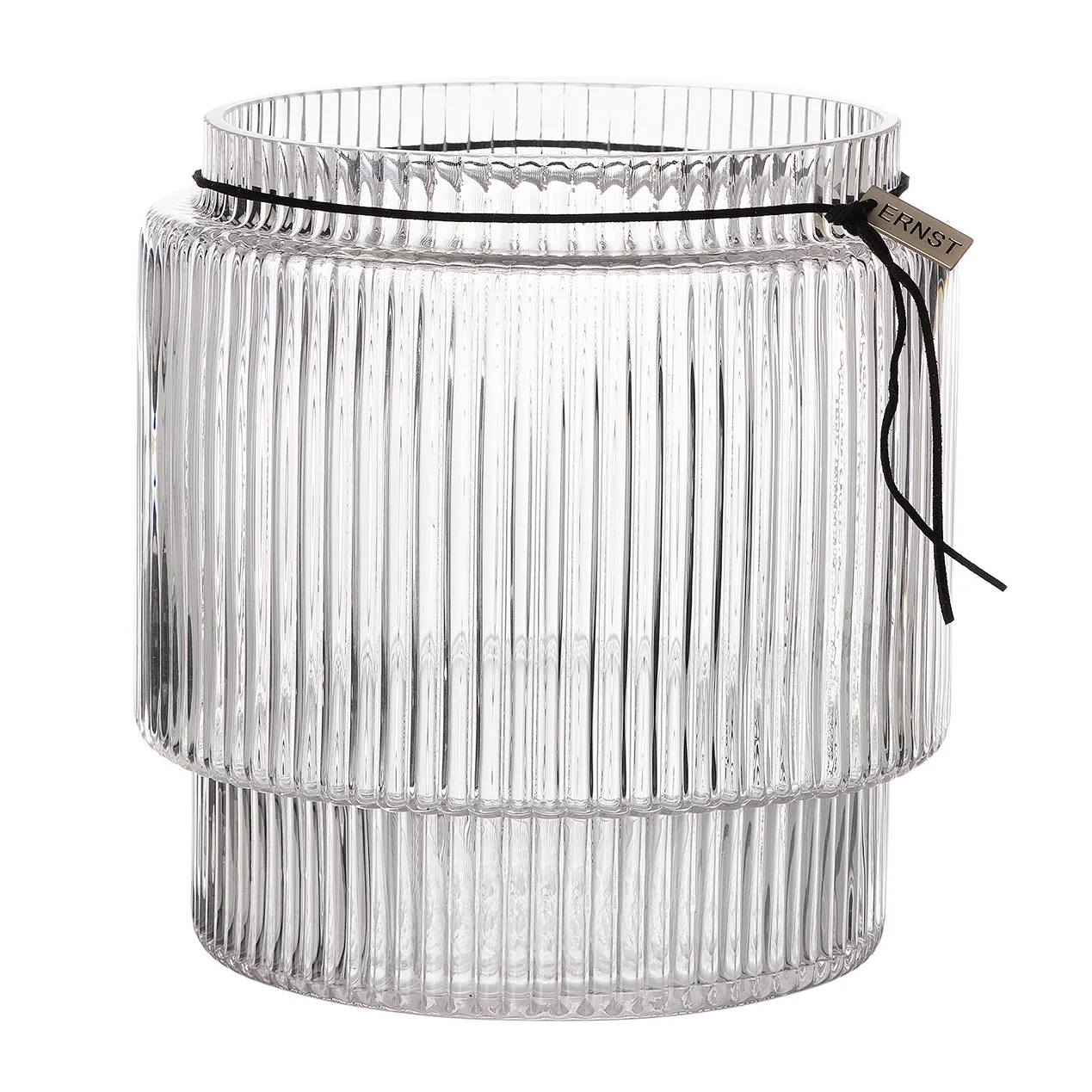 Ernst glasvas räfflad klar, Ø19,5 cm x H20 cm ERNST