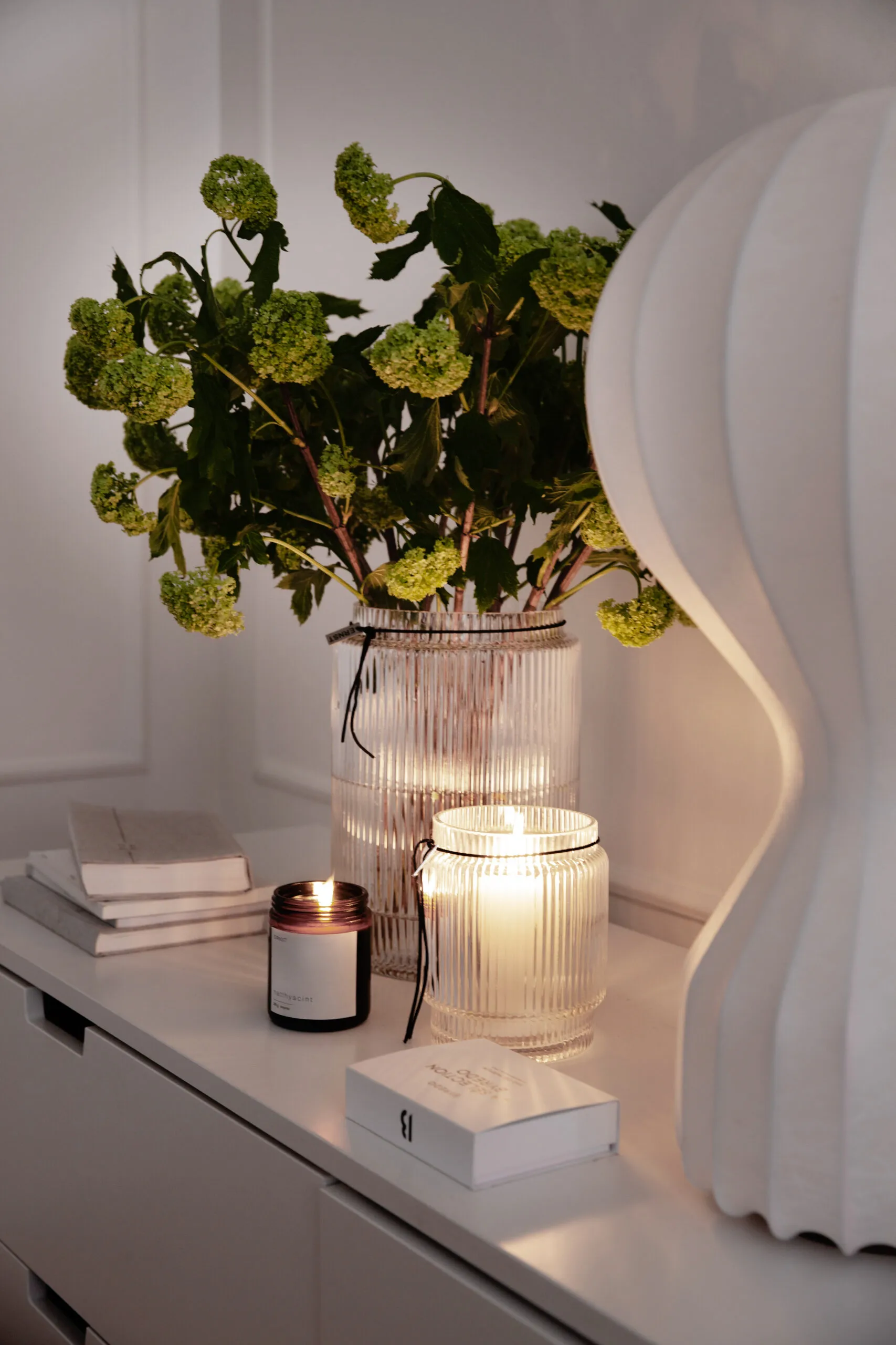 Ernst glasvas räfflad klar, Ø19,5 cm x H20 cm ERNST