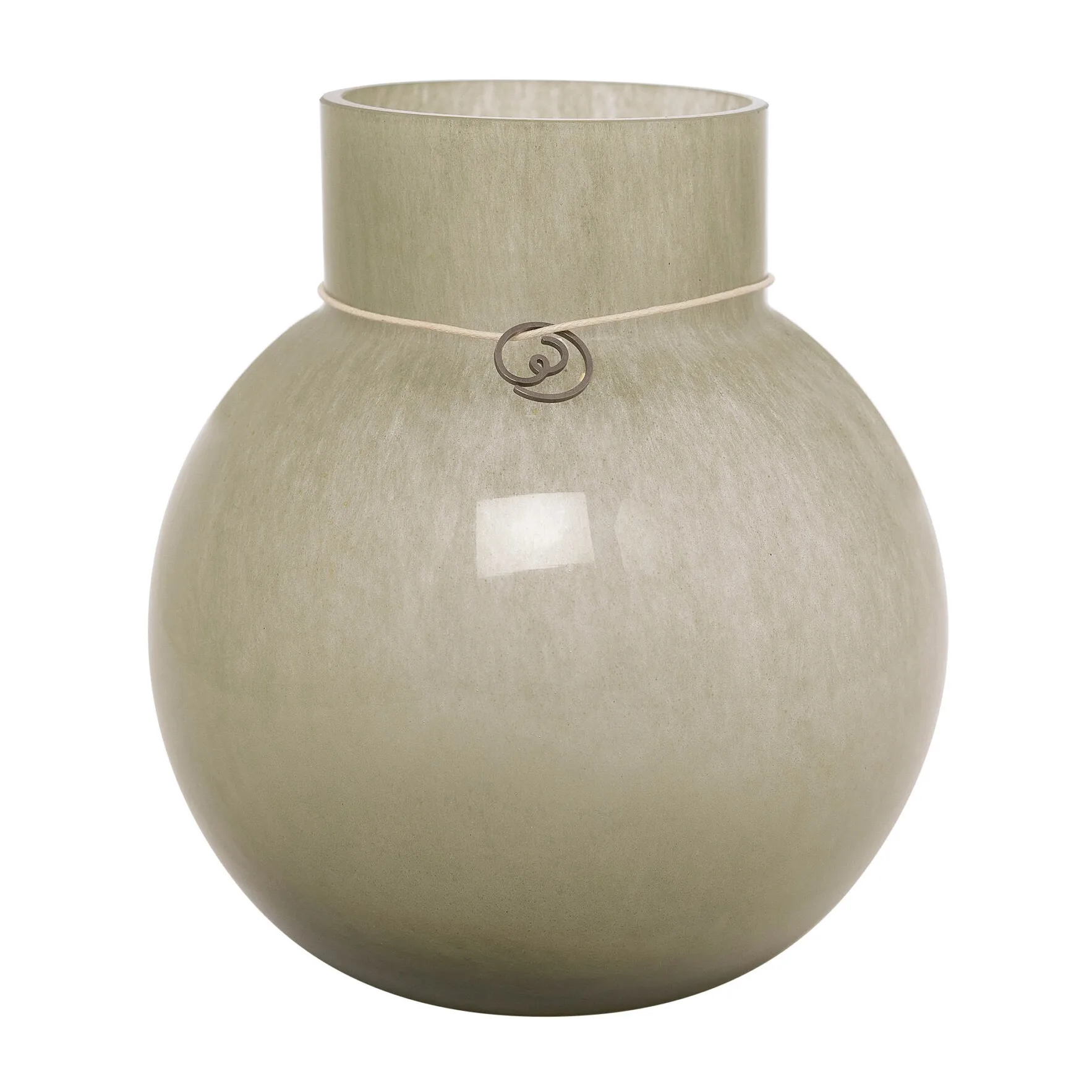 Ernst glasvas rund grön, H14 cm Ø13 cm ERNST