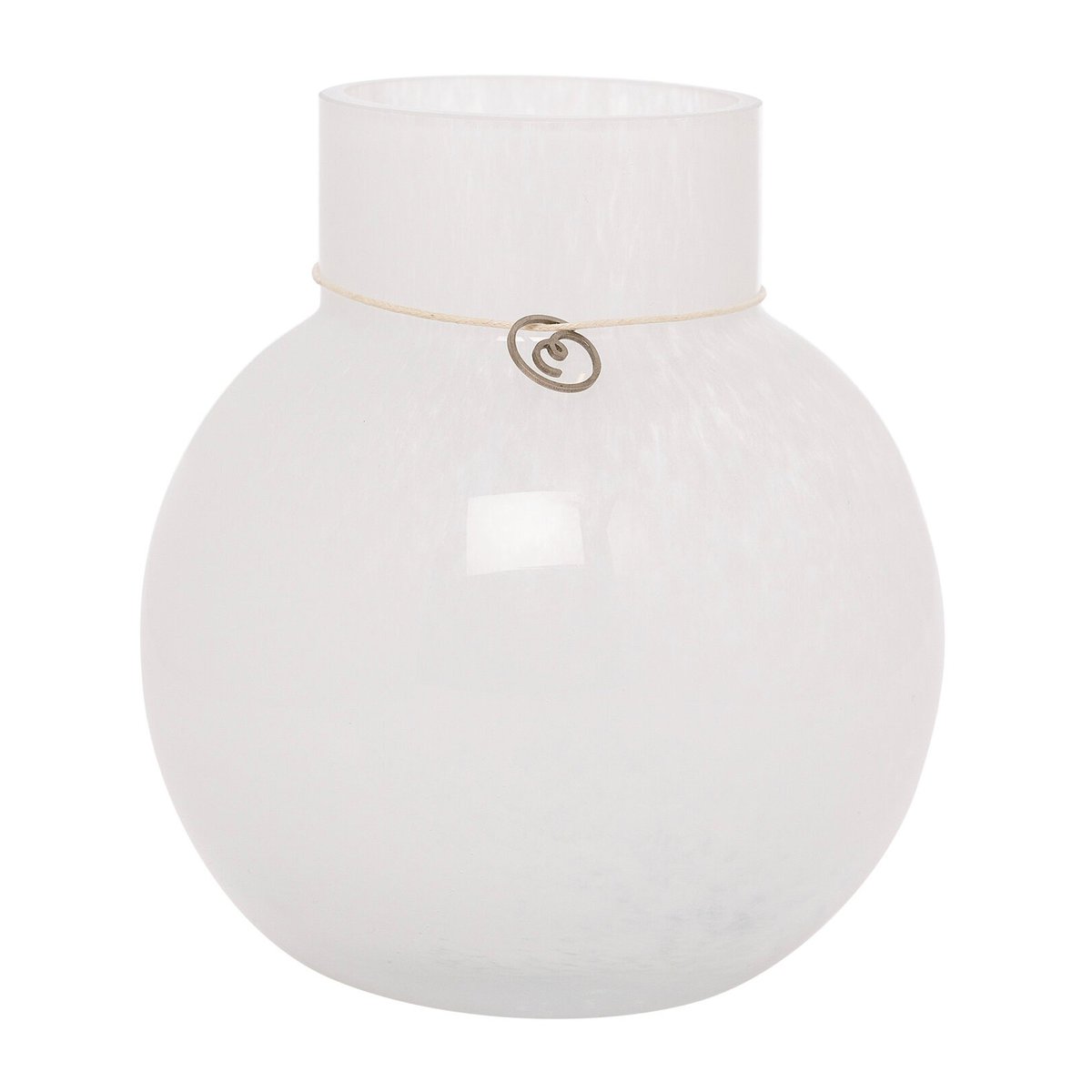 Ernst glasvas rund vit H14 cm Ø13 cm | Skandinavisk Design | Vaser | Vit
