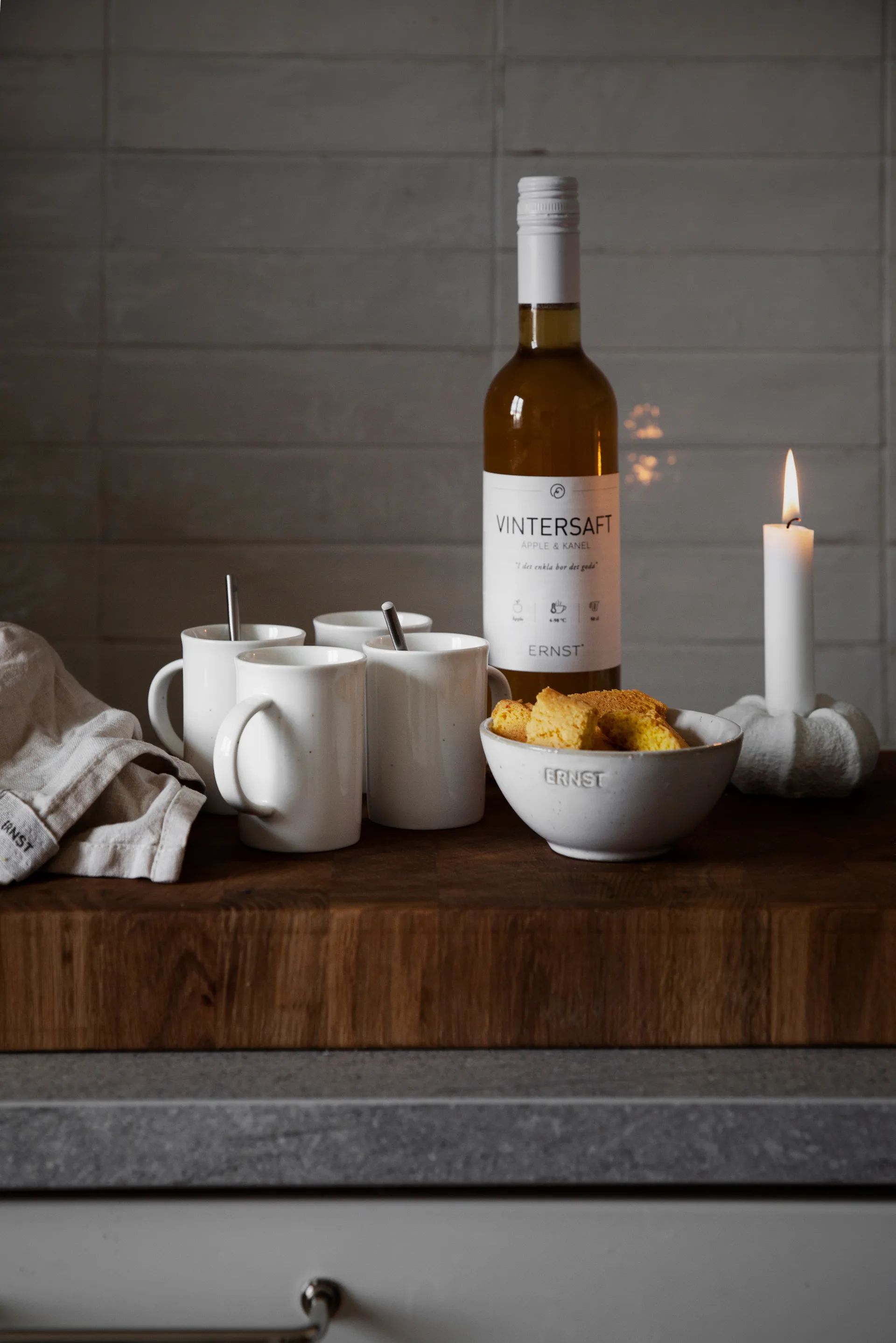 Ernst glöggmugg porslin 7,5 cm, Vanilj ERNST