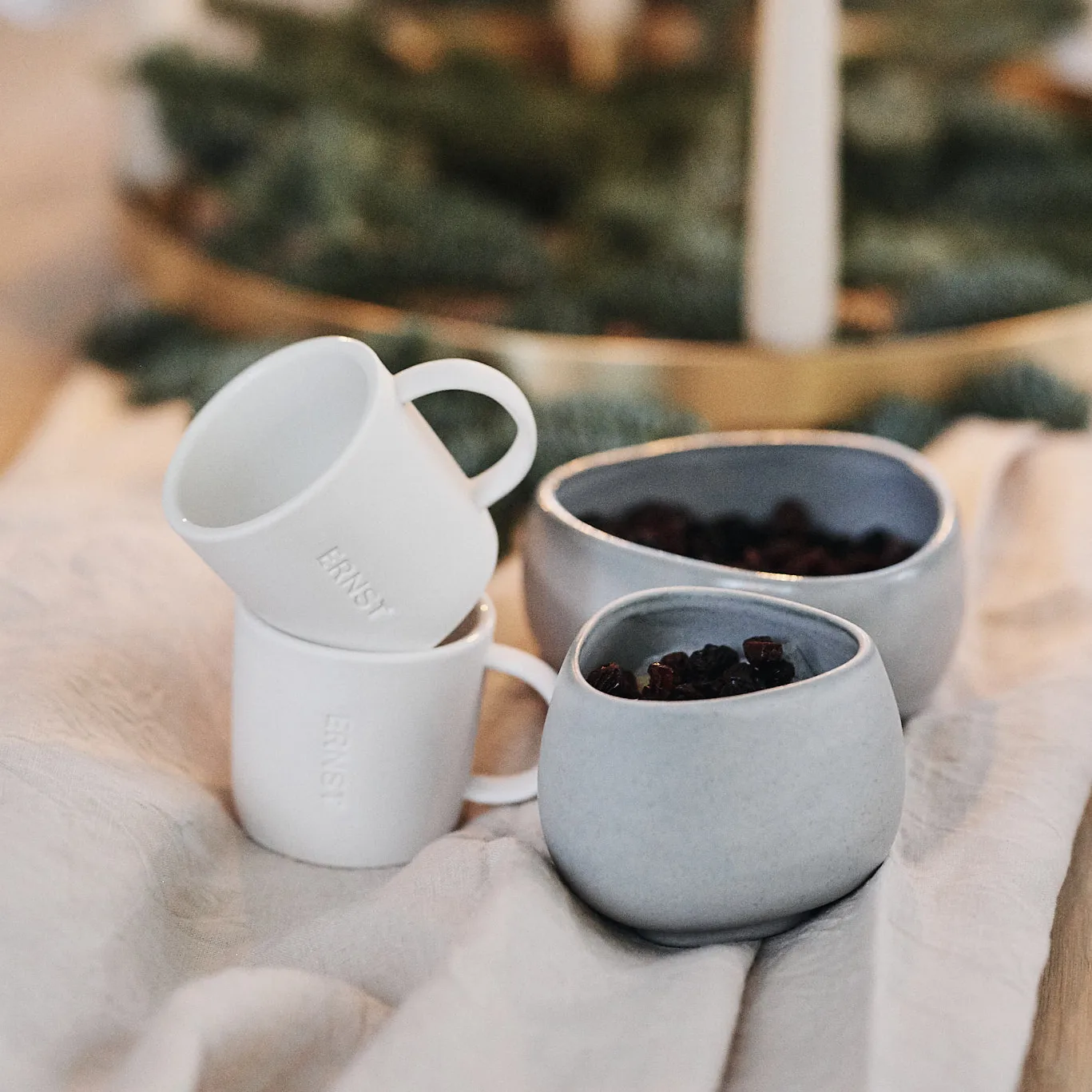 Ernst glöggmugg stengods 10 cl, Vit ERNST