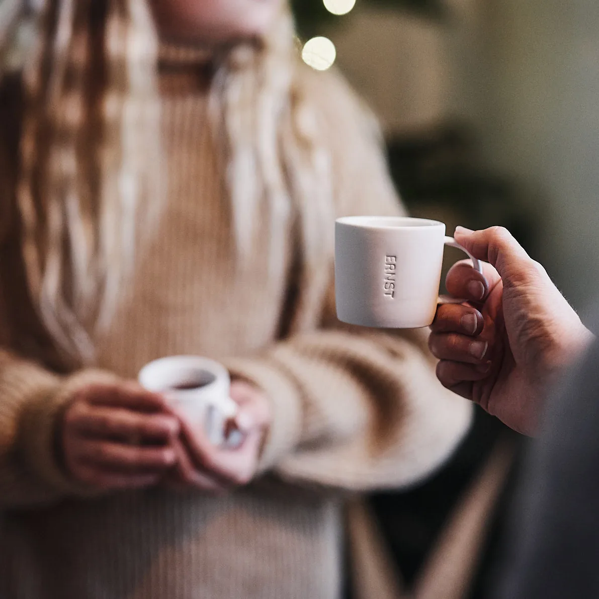 Ernst glöggmugg stengods 10 cl, Vit ERNST