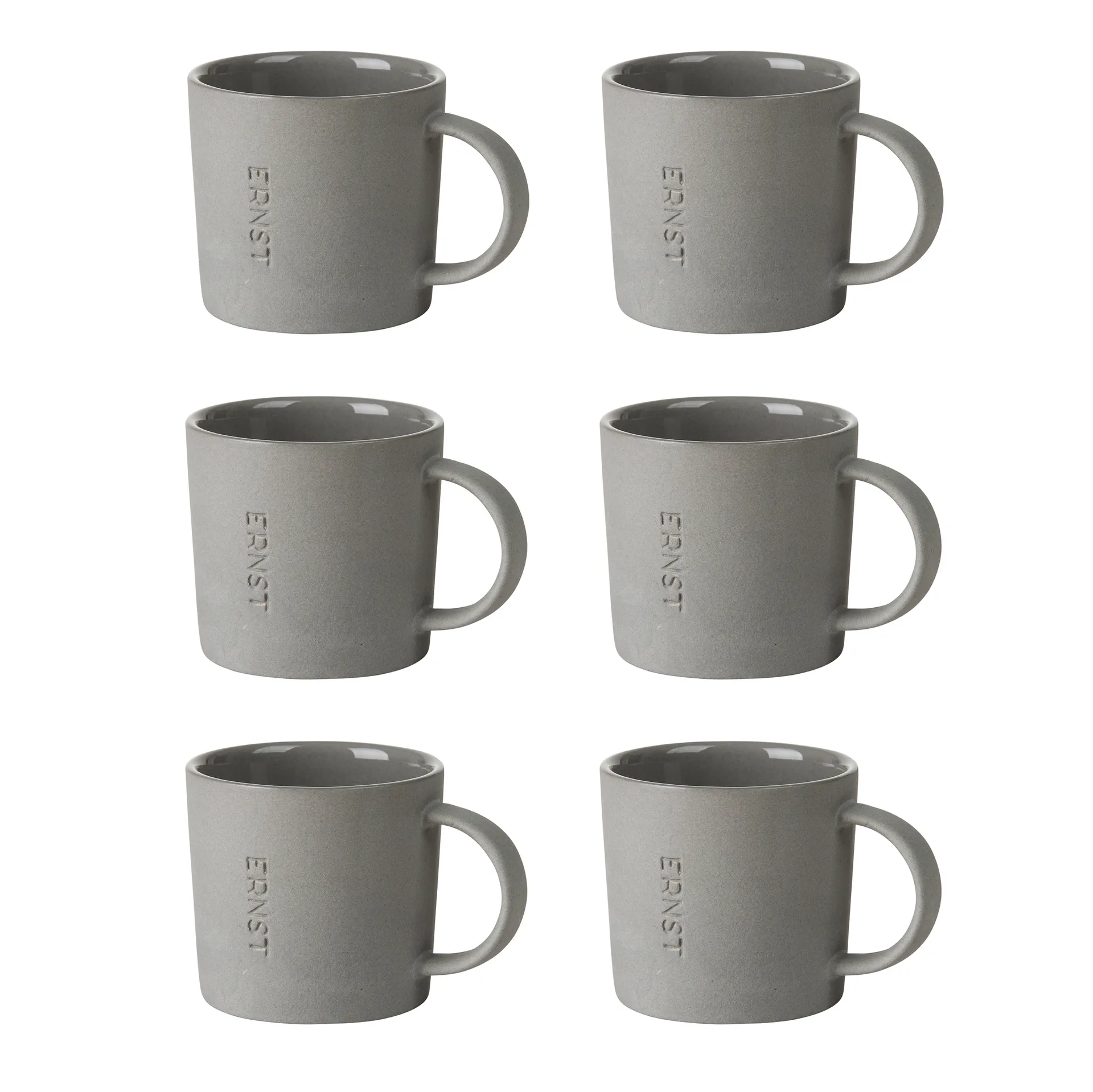 Ernst glöggmugg stengods 6-pack, Grå ERNST