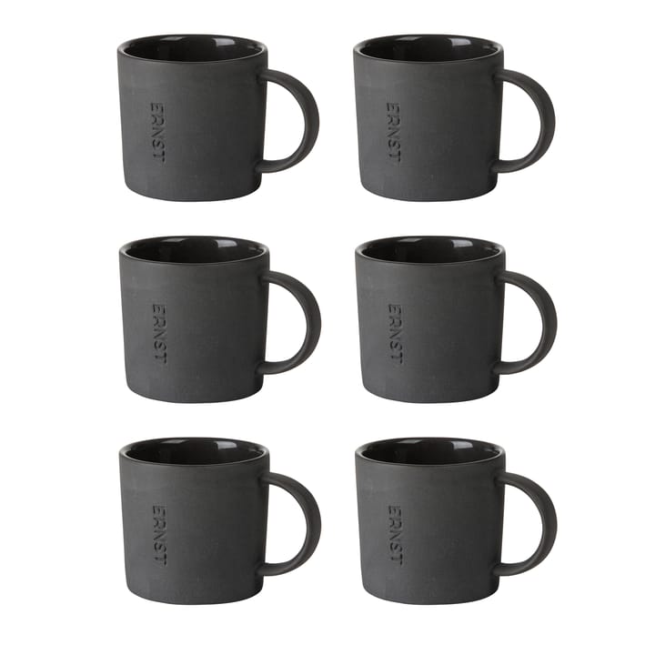 Ernst glöggmugg stengods 6-pack - Mörkgrå - ERNST