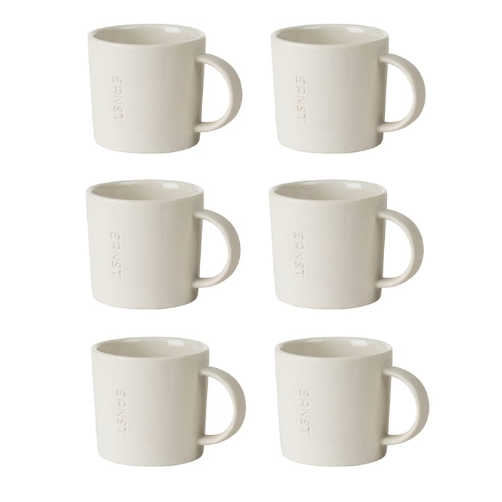 Ernst glöggmugg stengods 6-pack - Naturvit - ERNST