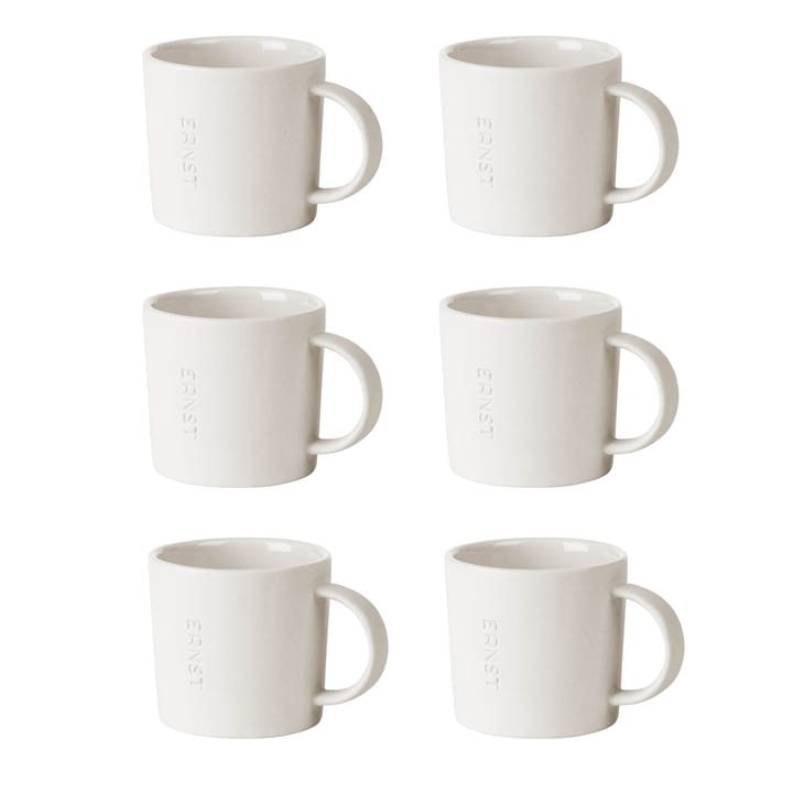 Ernst glöggmugg stengods 6-pack - Vit - ERNST