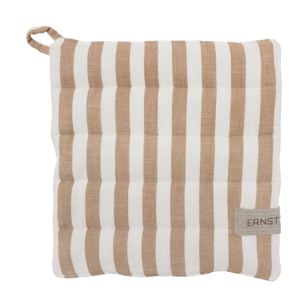 Ernst grytlapp bred rand 23x25 cm Kola-vit | Skandinavisk Design | Grytlappar & Grytvantar | Brun