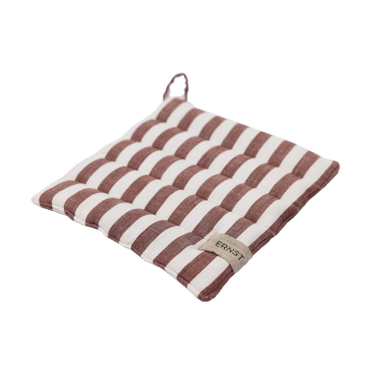 Ernst grytlapp bred rand 23x25 cm Röd-vit | Skandinavisk Design | Grytlappar & Grytvantar | Röd