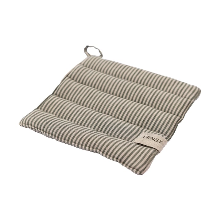 Ernst grytlapp randig 23x25 cm - Grön-beige - ERNST
