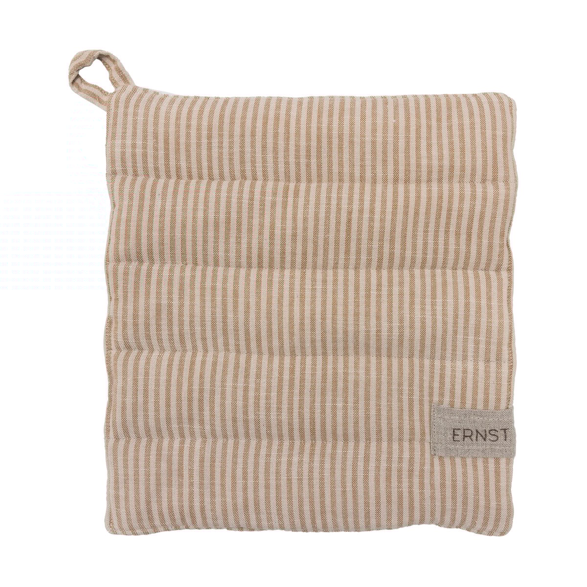 Ernst grytlapp randig 23x25 cm kola-beige | Skandinavisk Design | Grytlappar & Grytvantar | Brun