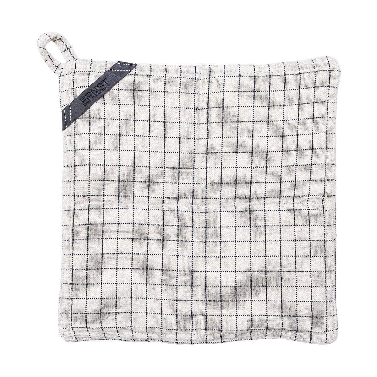 Ernst grytlapp rutig 25x25 cm Rutig natur-svart | Skandinavisk Design | Grytlappar & Grytvantar | Beige