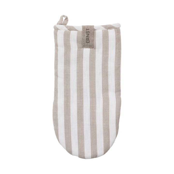 Ernst grytvante bred rand - Beige-vit rand - ERNST