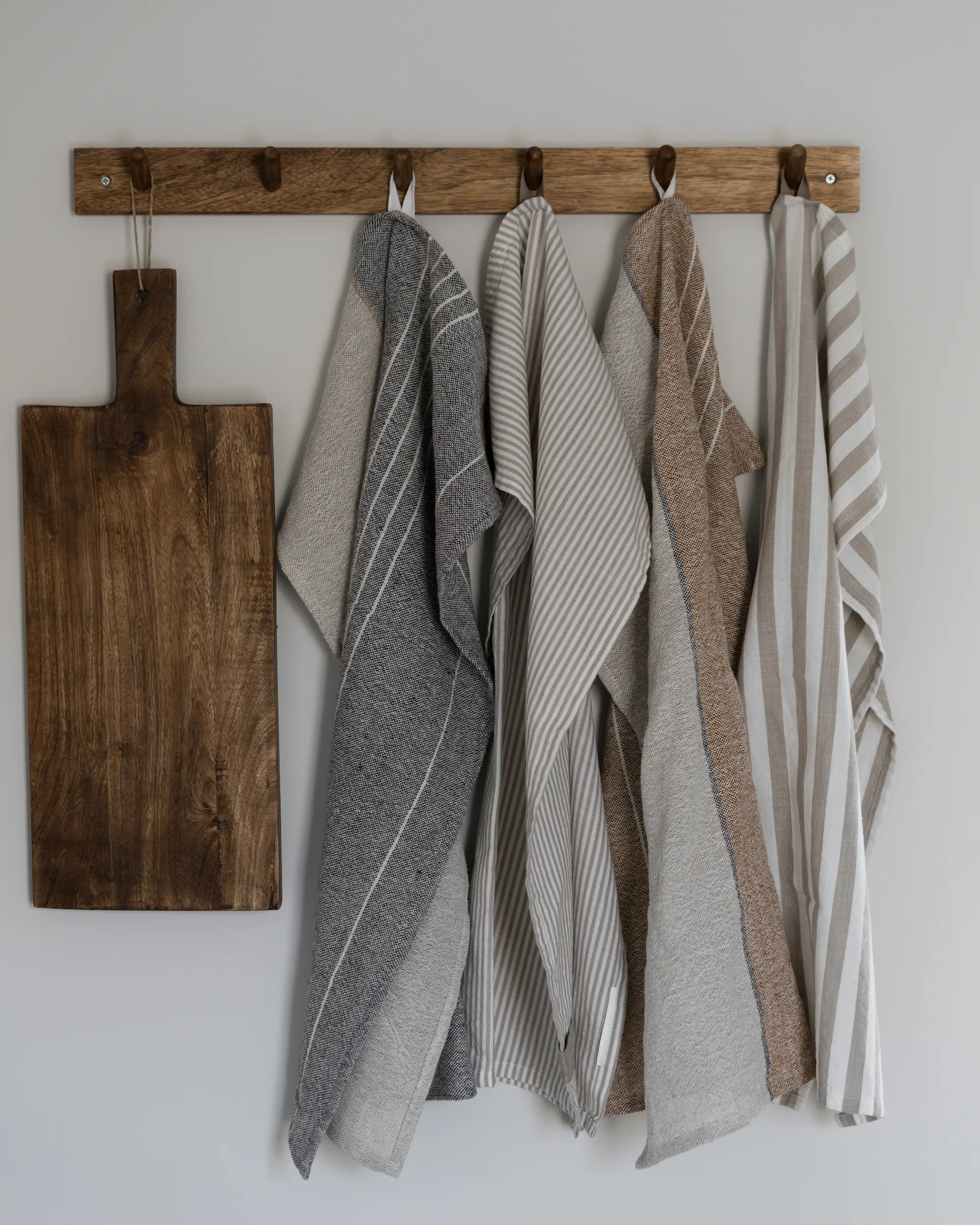 Ernst kökshandduk halvlinne 47x70 cm, Grå-natur ERNST