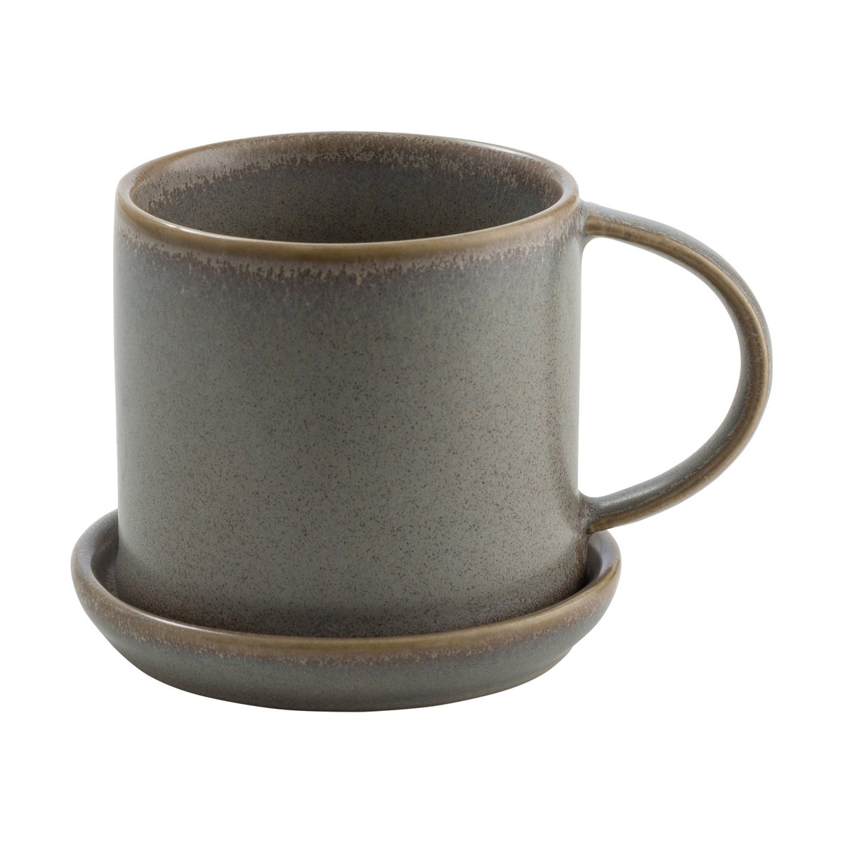 Ernst kopp med fat 7 cm Grå | Skandinavisk Design | Kaffekoppar | Grå
