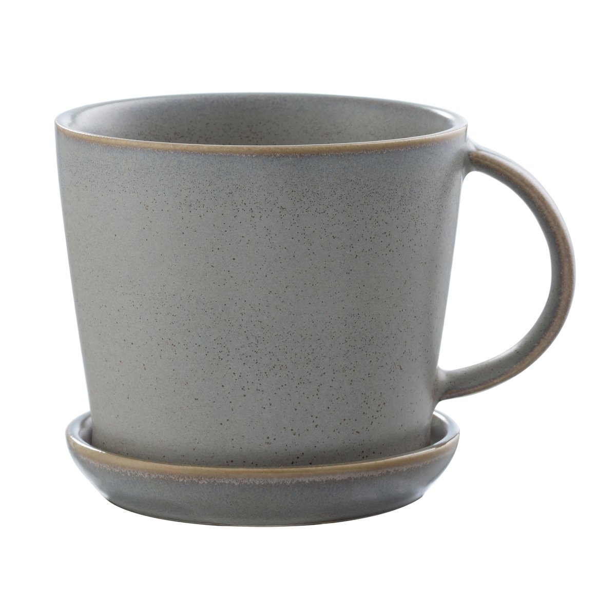 Ernst kopp med fat 8,5 cm Grå | Skandinavisk Design | Kaffekoppar | Grå