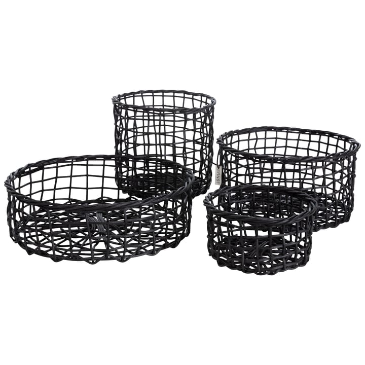 Ernst korg bambu 4-pack - Svart - ERNST