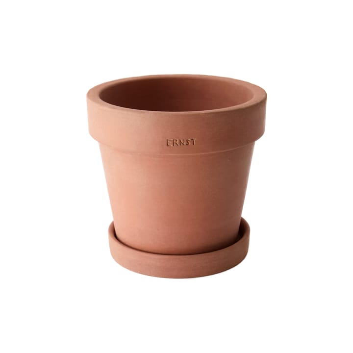Ernst kruka med fat rustik terrakotta, Ø17 cm ERNST