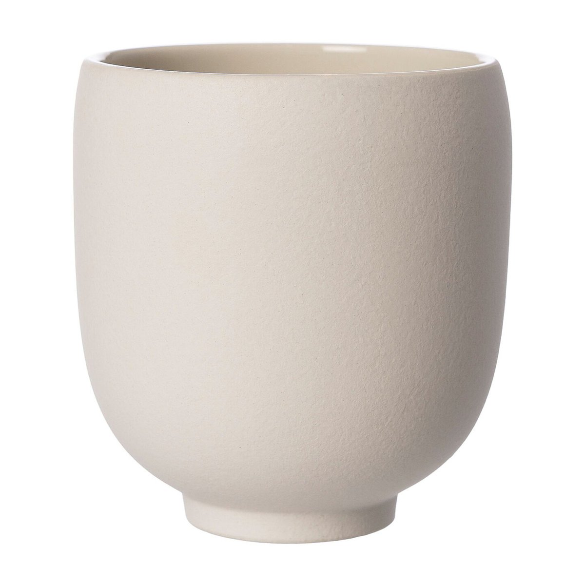 Ernst kruka på fot naturvit H15 cm Ø14 cm | Skandinavisk Design | Krukor | Vit