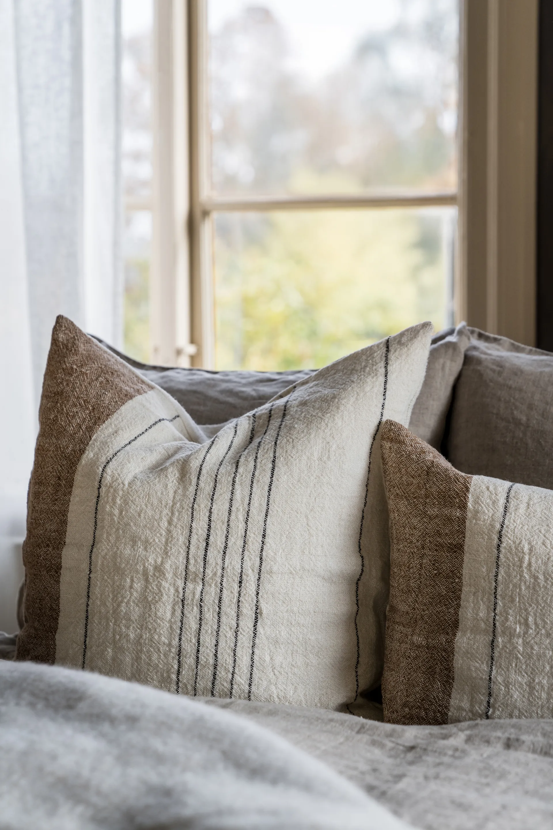 Ernst kuddfodral halvlinne 50x50 cm, Multi-vit ERNST