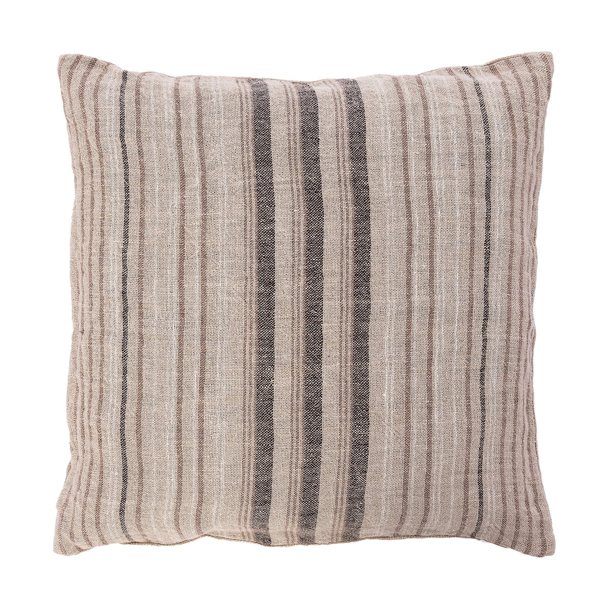Ernst kuddfodral linne-jute randig 50x50 cm | Skandinavisk Design | Kuddfodral | Beige