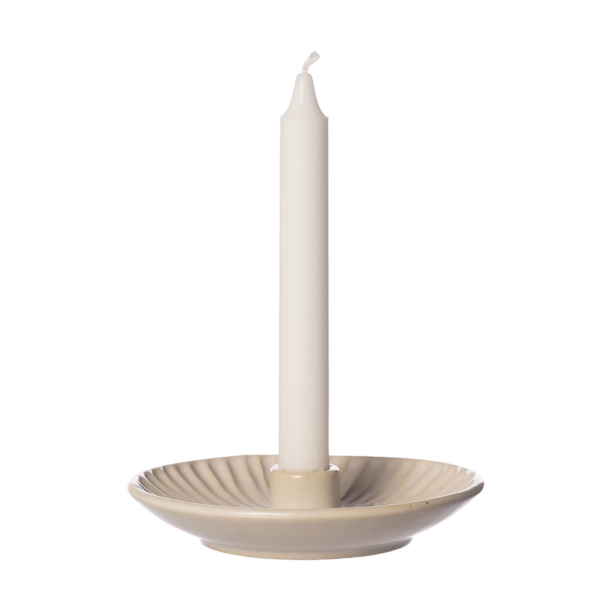 Ernst ljusfat-ljusstake Naturvit | Skandinavisk Design | Ljuslyktor & Ljusfat | Beige